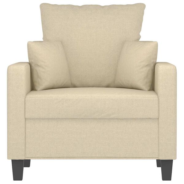 vidaXL Fotelj krem 60 cm blago