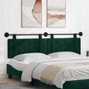 vidaXL Visoki naslon za glavo Temno zelena 170 x 55 x 5 cm Žamet