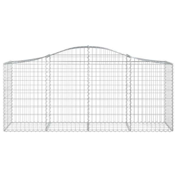 vidaXL Obokane gabion košare 10 kosov 200x50x80/100 cm cinkano železo