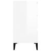 vidaXL Komoda visok sijaj bela 60x35x70 cm inženirski les