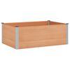 vidaXL Vrtna visoka greda Rjava 150 x 100 x 54 cm alu.