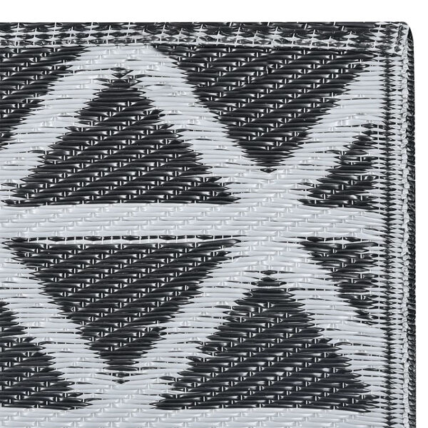 vidaXL Zunanja preproga ARAKIL črna 190x290 cm PP