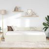 vidaXL Kotna postelja krema 90 cm x 190 cm Poliester in vezan les