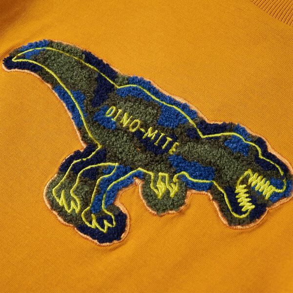 Otro&scaron;ka majica z dolgimi rokavi oker 140