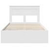 vidaXL Konstrukcija postelje Bela 120 x 200 cm Inženirsko leseno