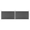 vidaXL Komplet ograjnih panelov WPC 353x105 cm črn