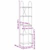 vidaXL Knjižna polica Dimljeni oreh 40 x 30 x 183 cm Konstruiran les