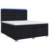 vidaXL Postelja boxspring z vzmetnico Črna 140 x 200 cm Blago