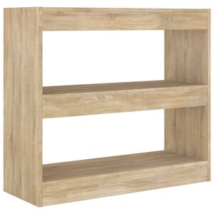 vidaXL Knjižna omara/pregrada sonoma hrast 80x30x72 cm iverna plo&scaron;ča