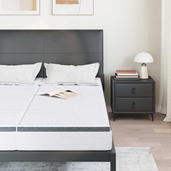 vidaXL Vzmetnica 2 pcs Bela in siva 70 x 190 cm Bonell vzmet