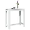 vidaXL Barska miza bela 102x50x103,5 cm inženirski les