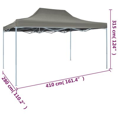 vidaXL Profesionalen zložljiv vrtni šotor 3x4 m jeklen antraciten