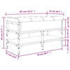 vidaXL Klop za čevlje dimljen hrast 82x42x45 cm inženirski les