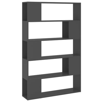 vidaXL Knjižna omara za razdelitev prostora siva 100x24x155 cm