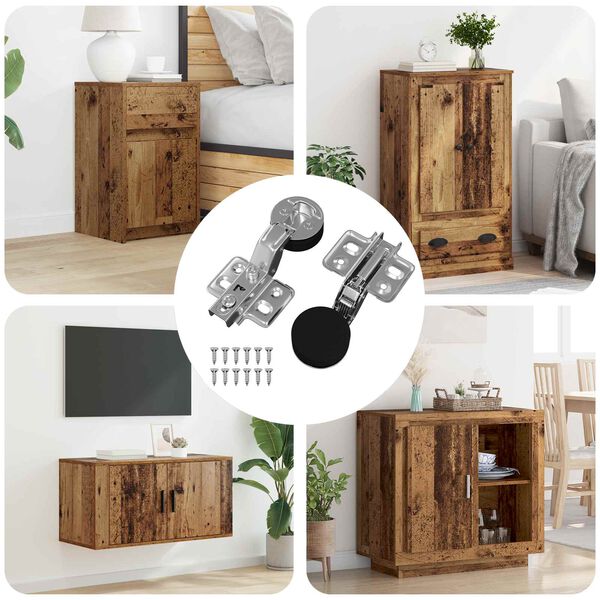 vidaXL Tečaj 2 pcs srebrna 35 mm elezo