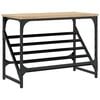 vidaXL Regal za čevlje sonoma hrast 60x30x45 cm inženirski les
