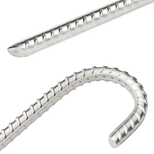 vidaXL Klini za šotor 6 kosov 37 cm Ø10 mm pocinkano jeklo