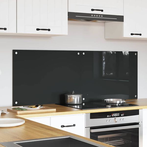 vidaXL Zaščita za kuhinjo 2 pcs Temno siva 70 x 50 cm kaljeno steklo