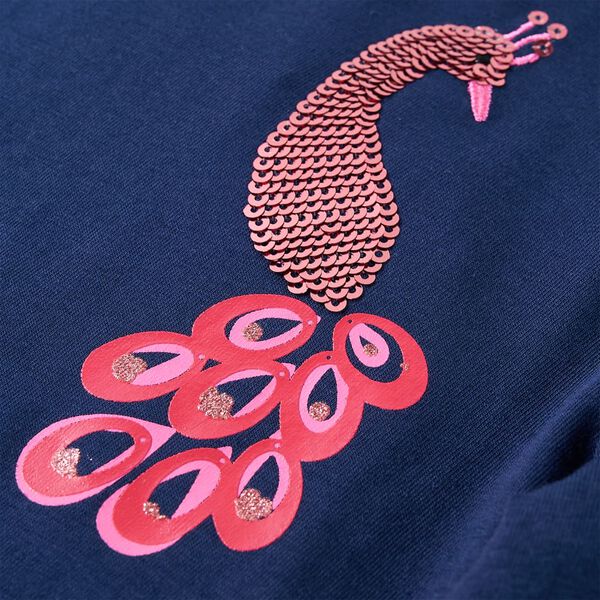 Otro&scaron;ka majica z dolgimi rokavi mornarsko modra 92