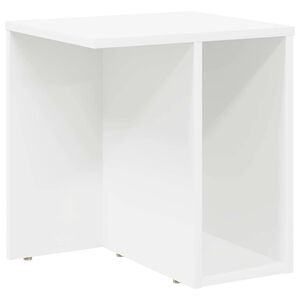 vidaXL Stranska miza Bela 37 x 32 x 40 cm Inženirski les