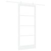 vidaXL Drsna vrata ORKDAL Bela 93 x 202 cm Trden borov les in steklo