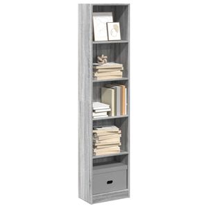 vidaXL Knjižna omara siva sonoma 40x24x176 cm inženirski les