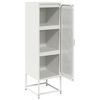 vidaXL Highboard White 36x39x123 cm Hladno valjano jeklo