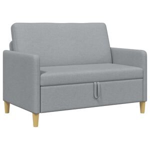 vidaXL Sofa s shrambo Svetlo siva 122 x 78 x 87 cm Poliester