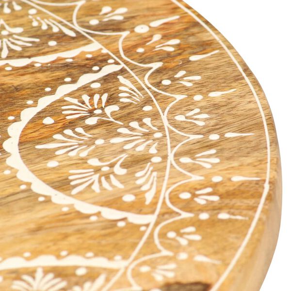 vidaXL Ročno barvan stolček 38x38x35 cm trden mangov les