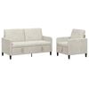 vidaXL Sofa set z shrambo 2 kos Krem Poliester
