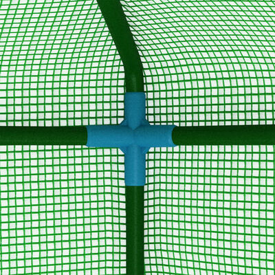 vidaXL Rastlinjak z jeklenim okvirjem 0,5 m² 1x0,5x1,9 m