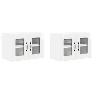 vidaXL Kuhinjski element 2 pcs Visok sijaj bela 60 x 31 x 40 cm