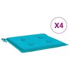 vidaXL Blazine za vrtne stole 4 kosi turkizne 50x50x3 cm tkanina