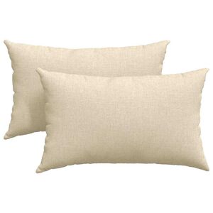 vidaXL Blazine za kavč 2 kos blago krema 50 x 30 cm