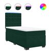 vidaXL Box spring postelja z vzmetnico temno zelena 90x200 cm žamet