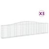vidaXL Obokane gabion ko&scaron;are 3 kosi 400x30x80/100 cm pocinkano železo