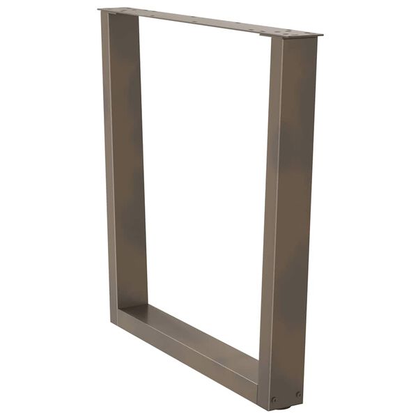 vidaXL Noge za jedilno mizo v obliki črke V, 3 kosi, naravno jeklo, 90 x (72-73,3) cm, jeklo