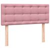 vidaXL Box Spring postelja z vzmetnico Pink 120x220 cm Velvet