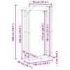 vidaxL Stojalo za drva z dežnim pokrovom 100x40x200 cm pocinkano jeklo