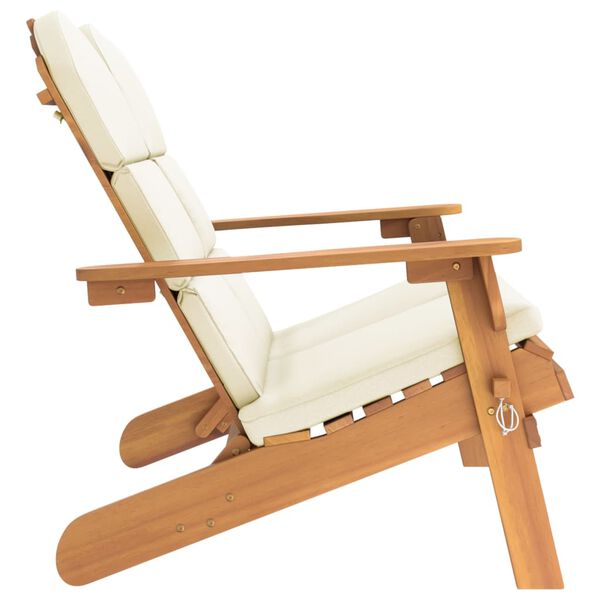 vidaXL Vrtna klop adirondack z blazinami 126 cm trden akacijev les