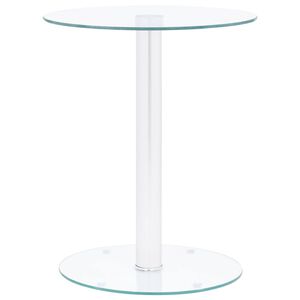 vidaXL Klubska mizica prozorna 40 cm kaljeno steklo
