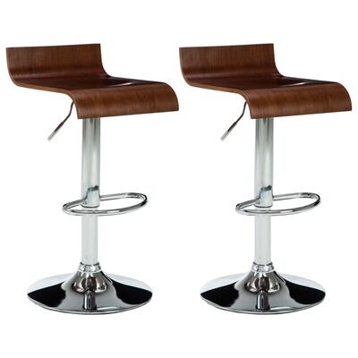 vidaXL Barski stolčki 2 kosa rjave barve