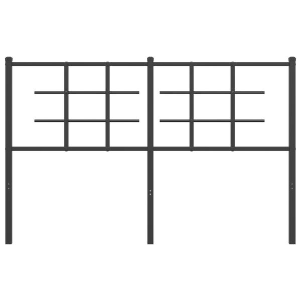 vidaXL Kovinsko posteljno vzglavje črno 140 cm