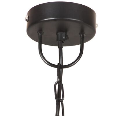 vidaXL Industrijska viseča svetilka 25 W črna okrogla 42 cm E27