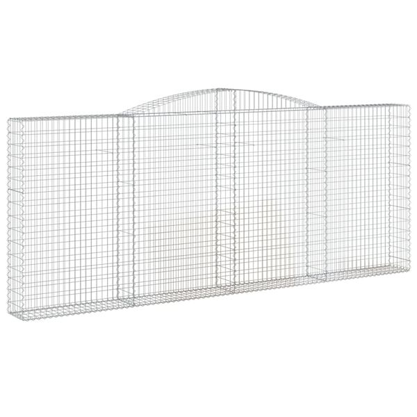 vidaXL Obokane gabion košare 5 kosov 400x30x160/180cm pocinkano železo