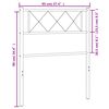 vidaXL Kovinsko nadomestno vzglavje črno 90 cm