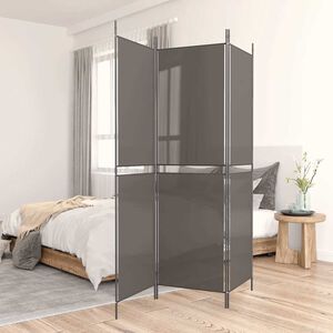 vidaXL Paravan 3-delni antraciten 150x180 cm blago