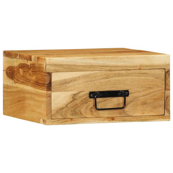 vidaXL Stenske nočne omarice 2 kosa trden akacijev les