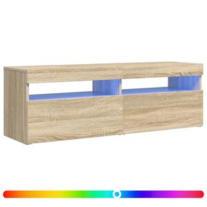 vidaXL TV omarica z LED lučkami sonoma hrast 120x35x40 cm