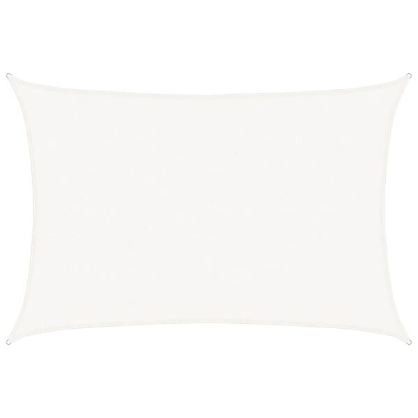 vidaXL Senčno jadro 160 g/m&sup2; belo 5x7 m HDPE